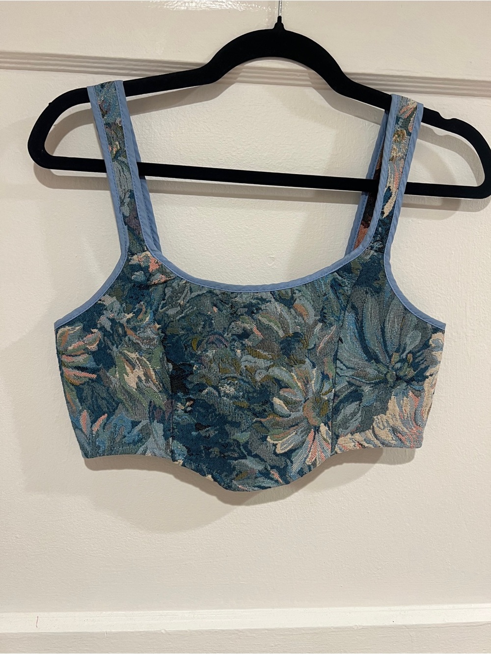 SHEIN MOD Floral Tapestry Corset Top / Bustier Cami Top.